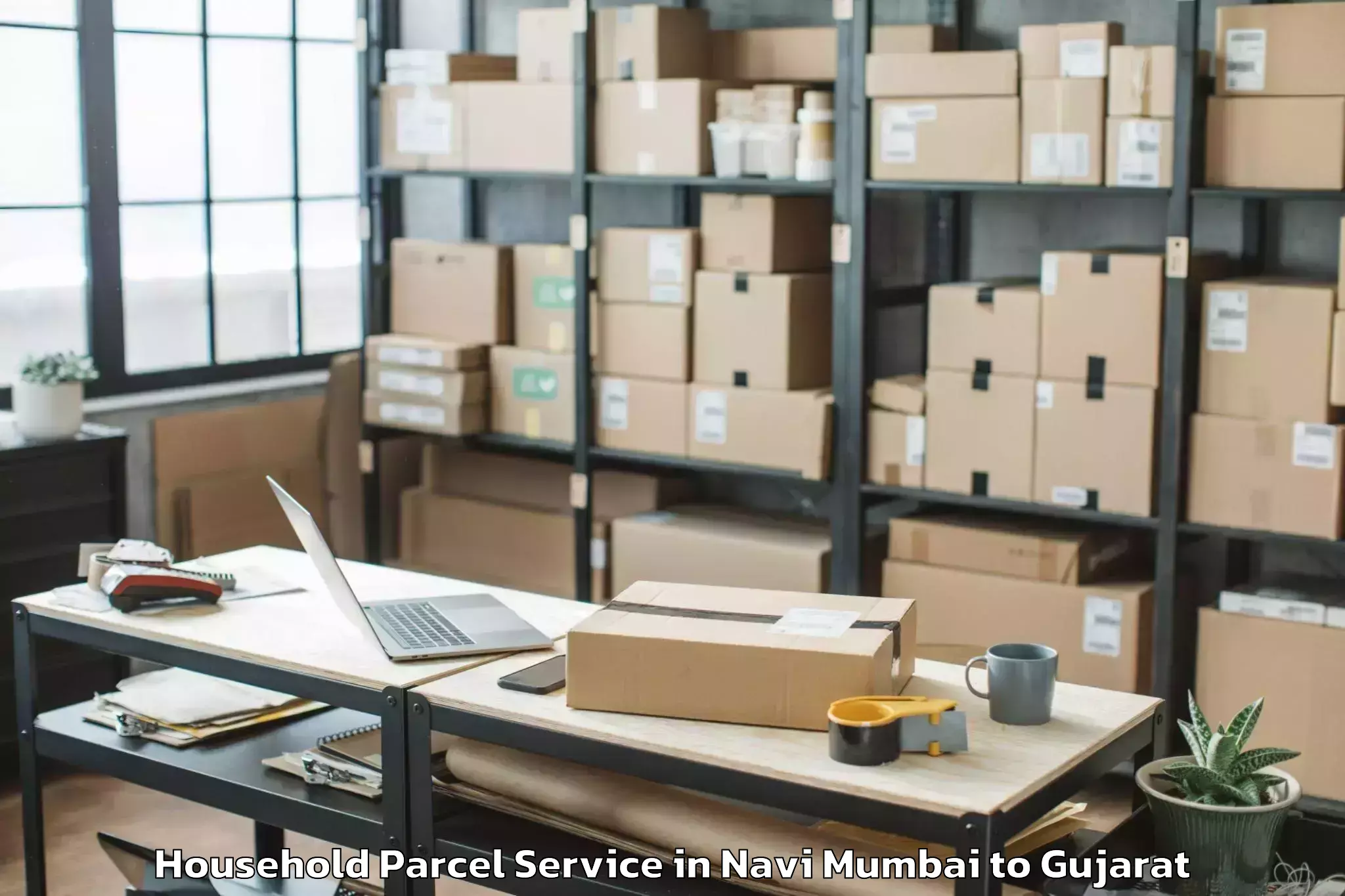 Book Your Navi Mumbai to Halvad Household Parcel Today